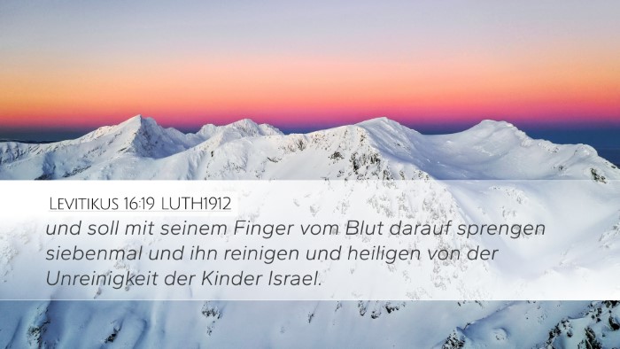 Levitikus 16:19 LUTH1912 Desktop Wallpaper - und soll mit seinem Finger vom Blut darauf - Desktop Bible Verse Wallpaper