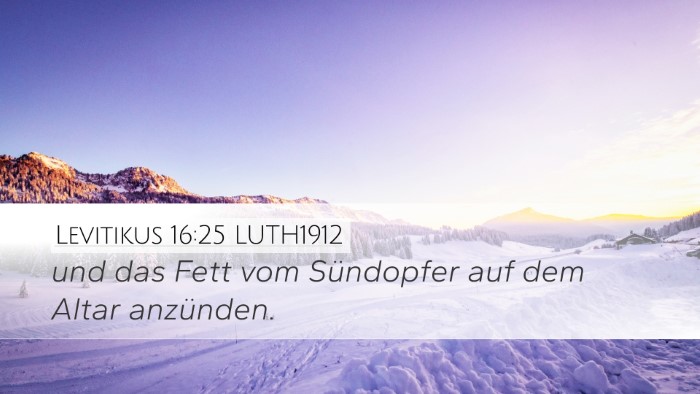 Levitikus 16:25 LUTH1912 Bible Verse Image
