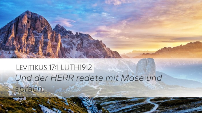 Levitikus 17:1 LUTH1912 Desktop Wallpaper - Und der HERR redete mit Mose und - Desktop Bible Verse Wallpaper