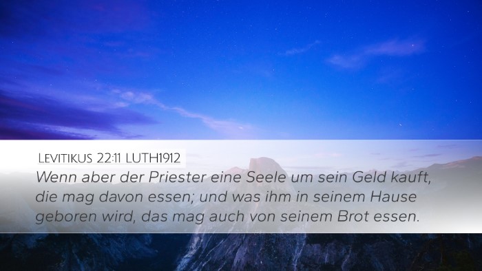 Levitikus 22:11 LUTH1912 Desktop Wallpaper - Wenn aber der Priester eine Seele um sein Geld - Desktop Bible Verse Wallpaper