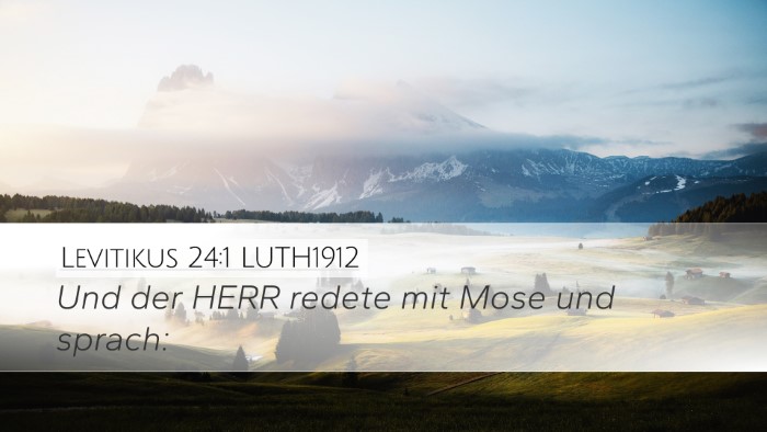 Levitikus 24:1 LUTH1912 Bible Verse Image