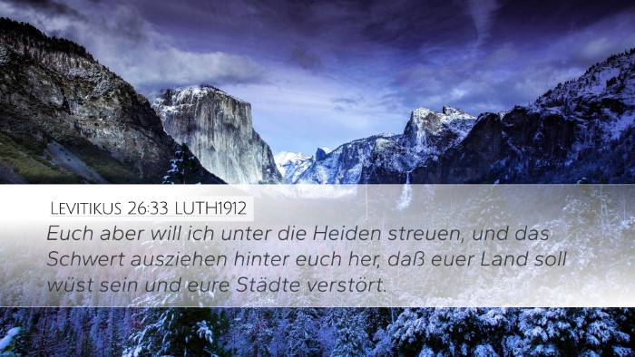 Levitikus 26:33 LUTH1912 Bible Verse Image