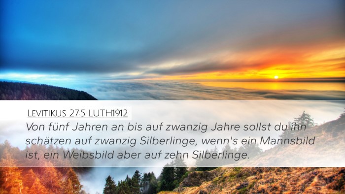 Levitikus 27:5 LUTH1912 Desktop Wallpaper - Von fünf Jahren an bis auf zwanzig Jahre sollst - Desktop Bible Verse Wallpaper