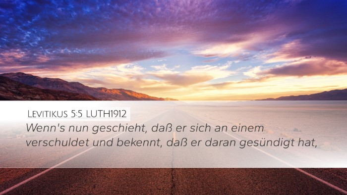 Levitikus 5:5 LUTH1912 Desktop Wallpaper - Wenn's nun geschieht, daß er sich an einem - Desktop Bible Verse Wallpaper