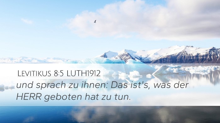 Levitikus 8:5 LUTH1912 Desktop Wallpaper - und sprach zu ihnen: Das ist's, was der HERR - Desktop Bible Verse Wallpaper