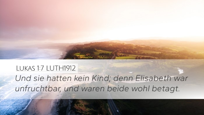 Lukas 1:7 LUTH1912 Bible Verse Image