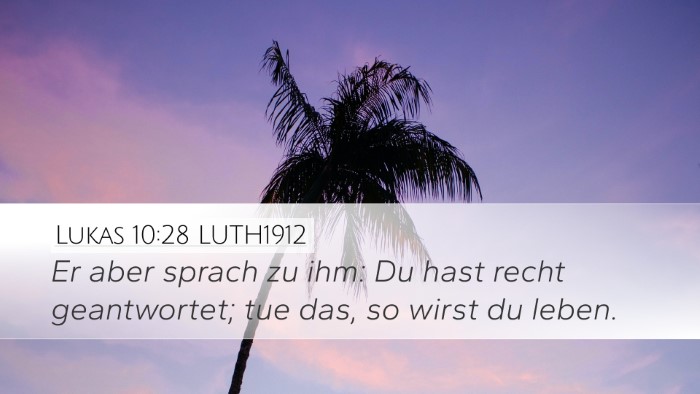 Lukas 10:28 LUTH1912 Bible Verse Image