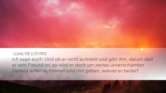Lukas 11:8 LUTH1912 Bible Verse Image