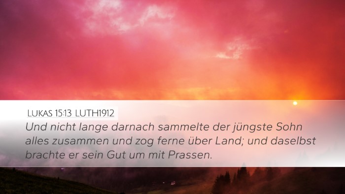 Lukas 15:13 LUTH1912 Bible Verse Image