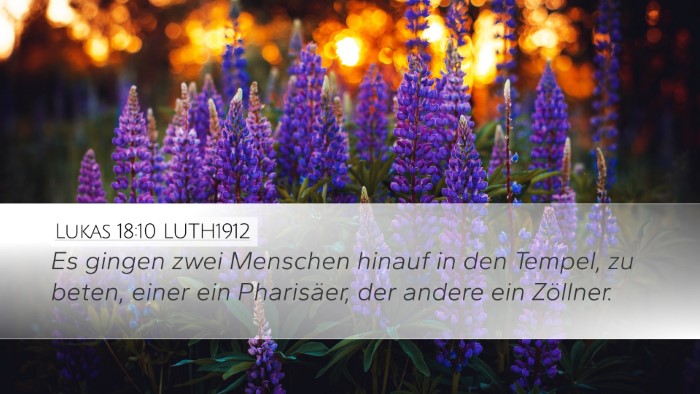 Lukas 18:10 LUTH1912 Desktop Wallpaper - Es gingen zwei Menschen hinauf in den Tempel, zu - Desktop Bible Verse Wallpaper