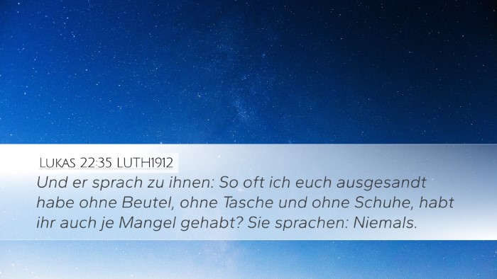 Lukas 22:35 LUTH1912 Bible Verse Image