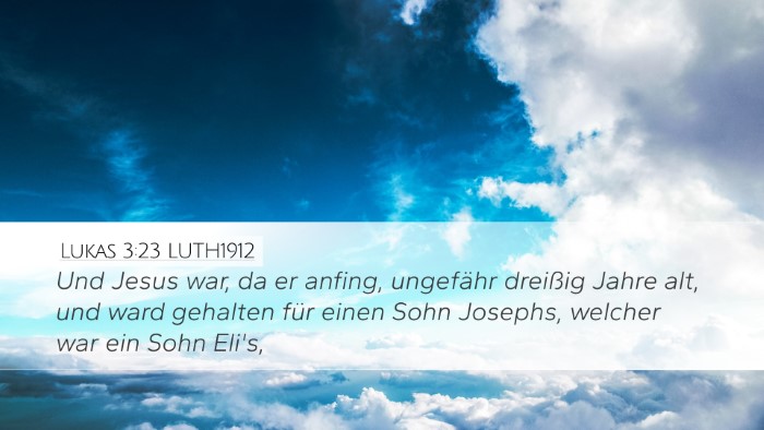 Lukas 3:23 LUTH1912 Bible Verse Image