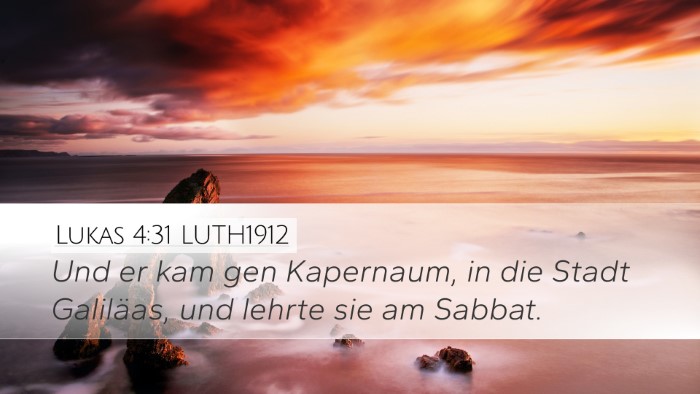Lukas 4:31 LUTH1912 Bible Verse Image