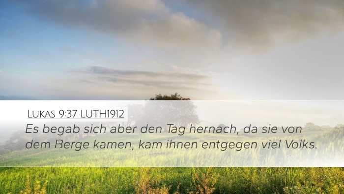 Lukas 9:37 LUTH1912 Desktop Wallpaper - Es begab sich aber den Tag hernach, da sie von - Desktop Bible Verse Wallpaper