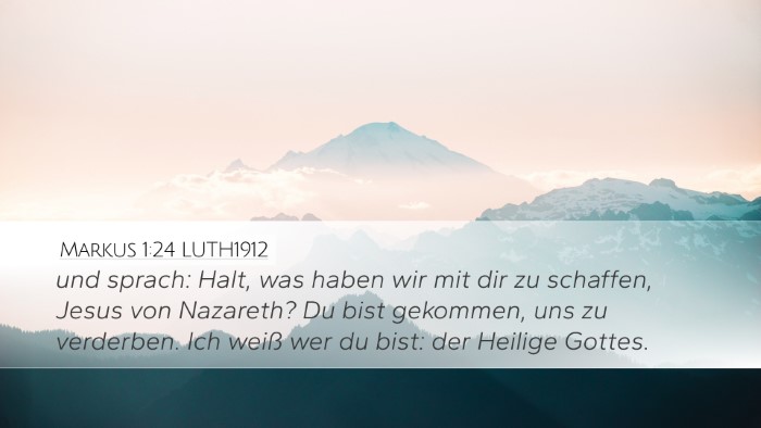 Markus 1:24 LUTH1912 Bible Verse Image