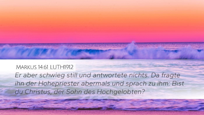 Markus 14:61 LUTH1912 Bible Verse Image