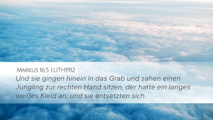 Markus 16:5 LUTH1912 Bible Verse Image