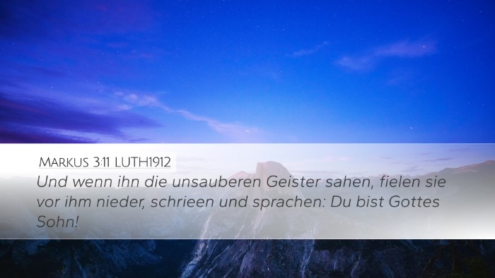 Markus 3:11 LUTH1912 Bible Verse Image