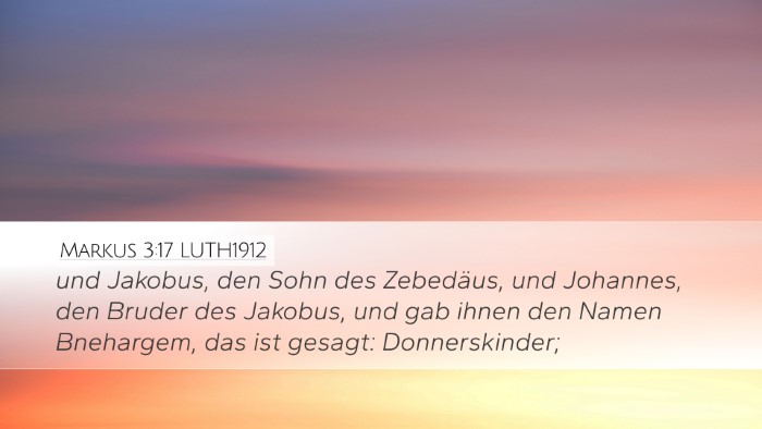 Markus 3:17 LUTH1912 Bible Verse Image