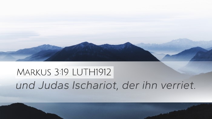 Markus 3:19 LUTH1912 Bible Verse Image