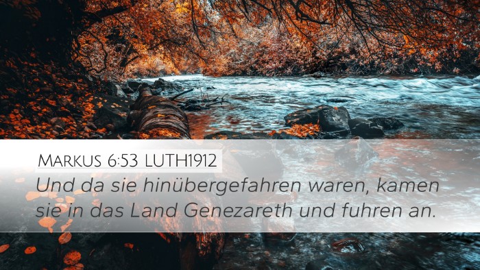 Markus 6:53 LUTH1912 Bible Verse Image