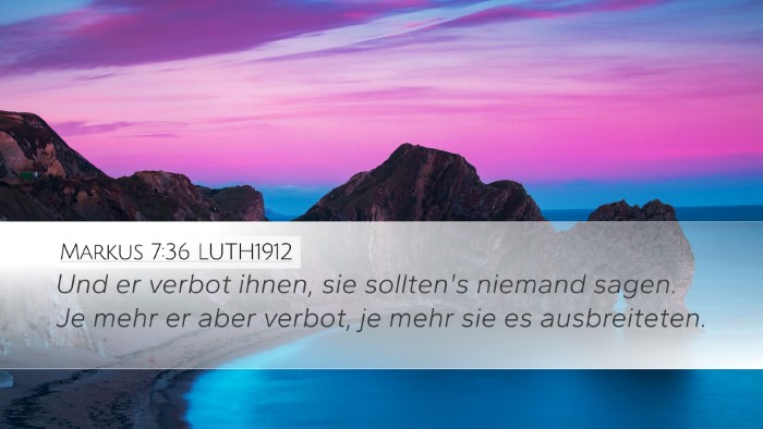 Markus 7:36 LUTH1912 Bible Verse Image