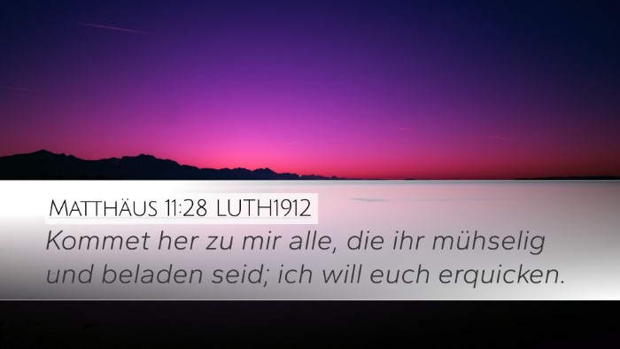 Matthäus 11:28 LUTH1912 Bible Verse Image