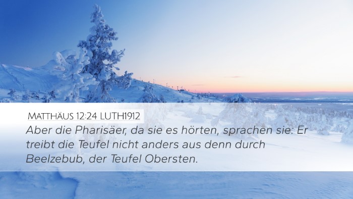 Matthäus 12:24 LUTH1912 Bible Verse Image