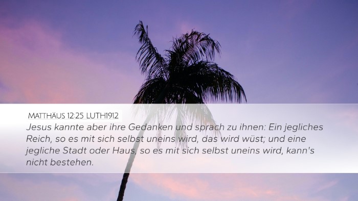 Matthäus 12:25 LUTH1912 Bible Verse Image