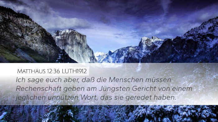 Matthäus 12:36 LUTH1912 Bible Verse Image