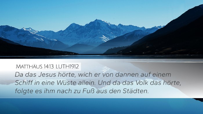 Matthäus 14:13 LUTH1912 Bible Verse Image