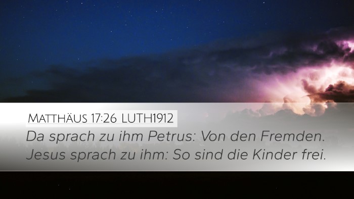 Matthäus 17:26 LUTH1912 Bible Verse Image