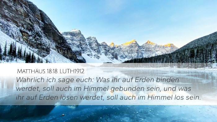 Matthäus 18:18 LUTH1912 Bible Verse Image