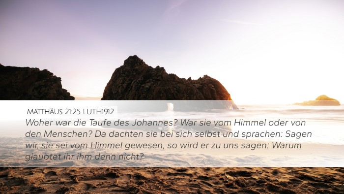 Matthäus 21:25 LUTH1912 Bible Verse Image