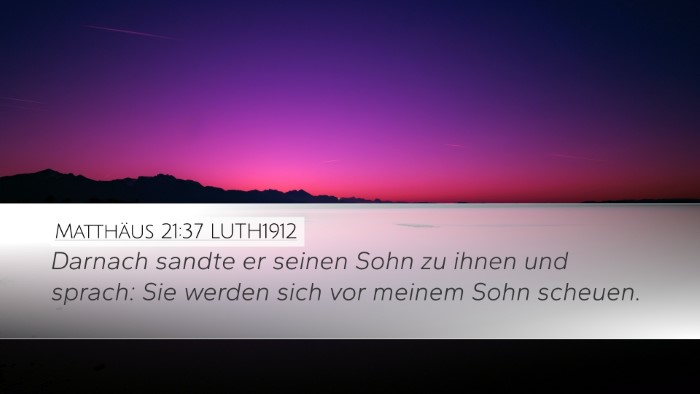 Matthäus 21:37 LUTH1912 Bible Verse Image