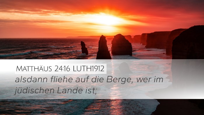 Matthäus 24:16 LUTH1912 Bible Verse Image