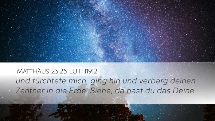 Matthäus 25:25 LUTH1912 Desktop Wallpaper - und fürchtete mich, ging hin und verbarg deinen - Desktop Bible Verse Wallpaper
