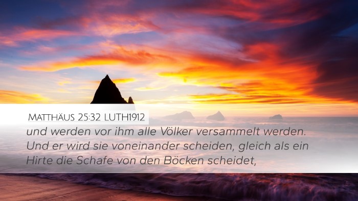 Matthäus 25:32 LUTH1912 Bible Verse Image