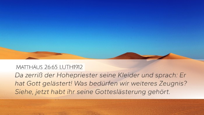 Matthäus 26:65 LUTH1912 Bible Verse Image