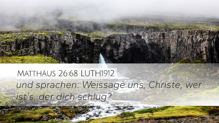 Matthäus 26:68 LUTH1912 Bible Verse Image