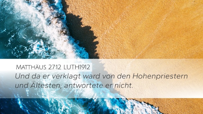 Matthäus 27:12 LUTH1912 Bible Verse Image