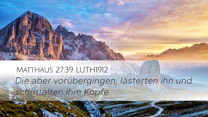 Matthäus 27:39 LUTH1912 Bible Verse Image