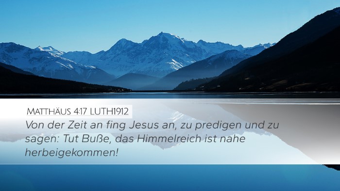 Matthäus 4:17 LUTH1912 Bible Verse Image
