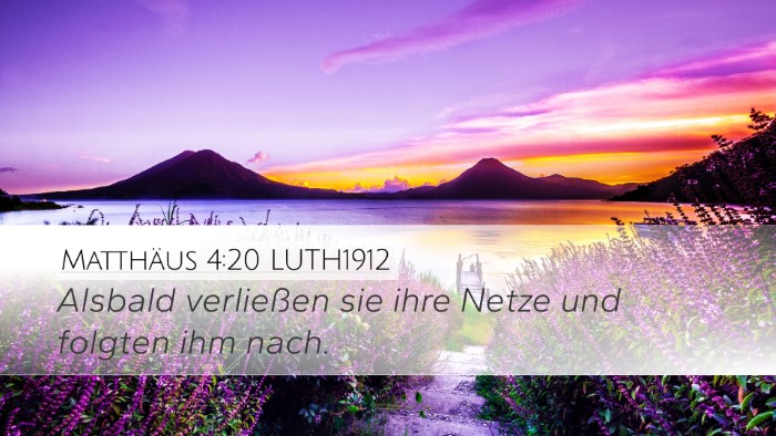 Matthäus 4:20 LUTH1912 Bible Verse Image