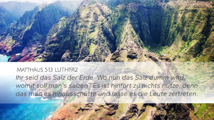 Matthäus 5:13 LUTH1912 Bible Verse Image