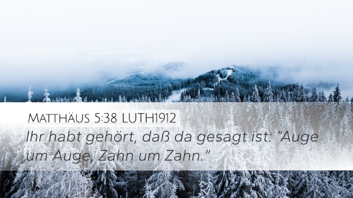 Matthäus 5:38 LUTH1912 Bible Verse Image