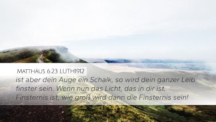 Matthäus 6:23 LUTH1912 Bible Verse Image