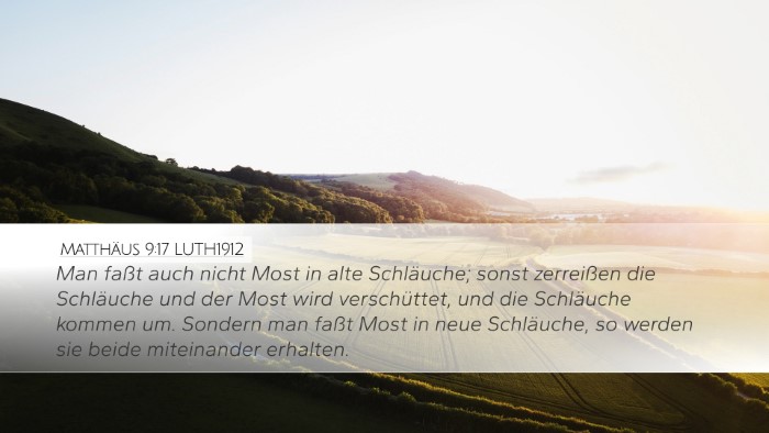 Matthäus 9:17 LUTH1912 Desktop Wallpaper - Man faßt auch nicht Most in alte Schläuche; - Desktop Bible Verse Wallpaper