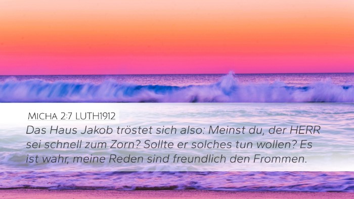 Micha 2:7 LUTH1912 Bible Verse Image