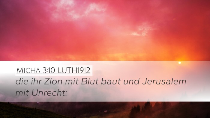 Micha 3:10 LUTH1912 Bible Verse Image